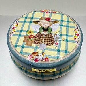 Vintage Angel Gardener Vanilla Candle In Travel Tin NEW Cottagecore Cute Gift